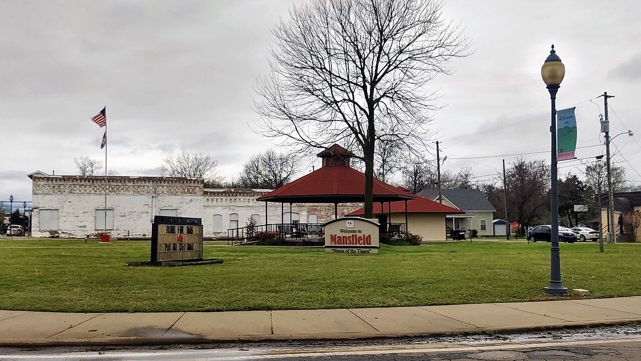Mansfield, AR street scene near Fort Smith, where we provide hail damage roof repair